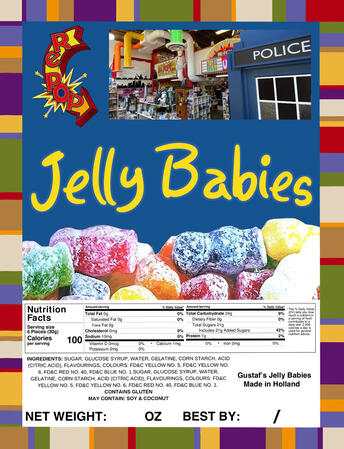 Custom Candy Label for Local Shop