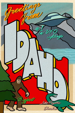 Oddities of Idaho Postcard